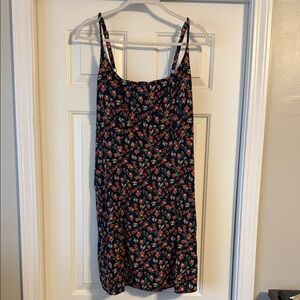 Old Navy Navy Blue Floral Midi Dress